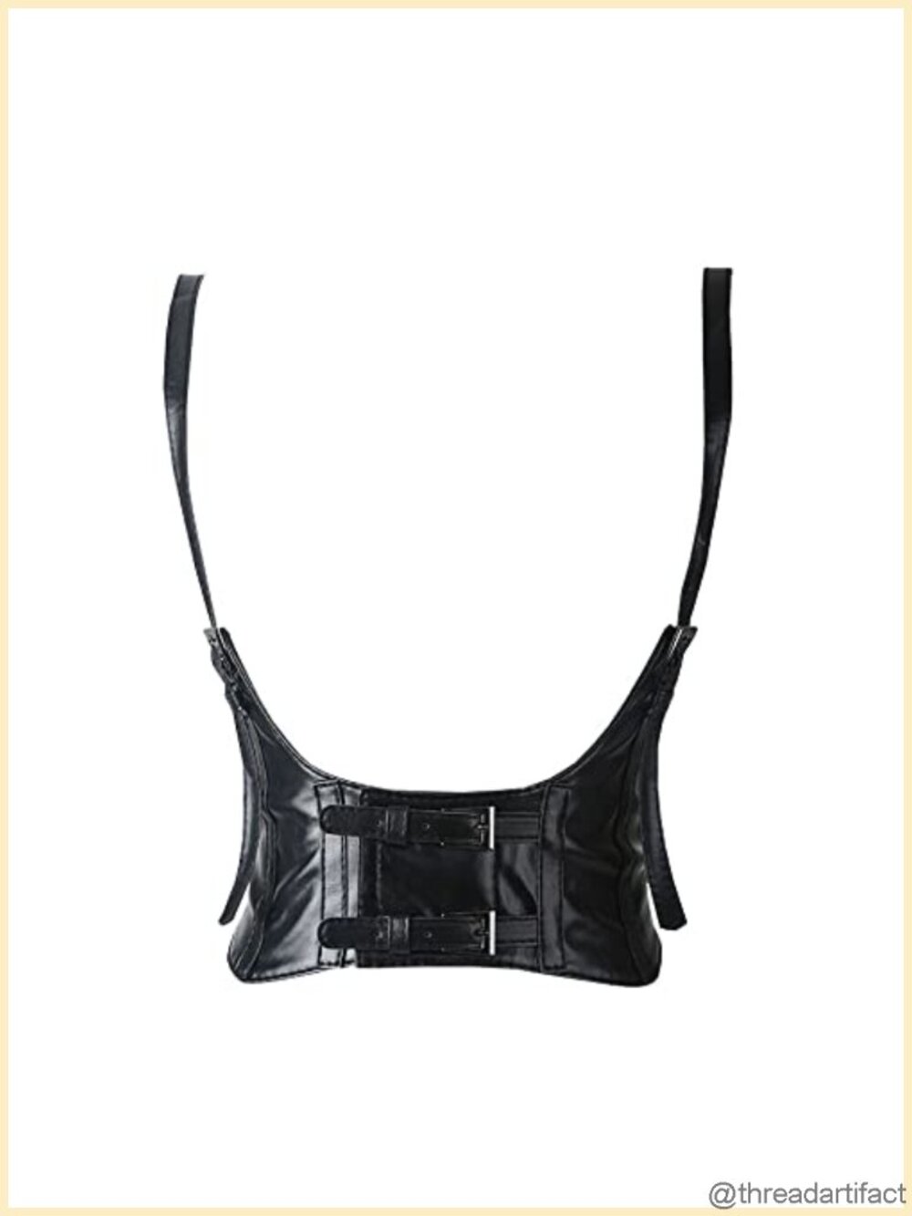 Faux Leather Underbust Corset Belt Punk Gothic Adjustable Waist Cincher